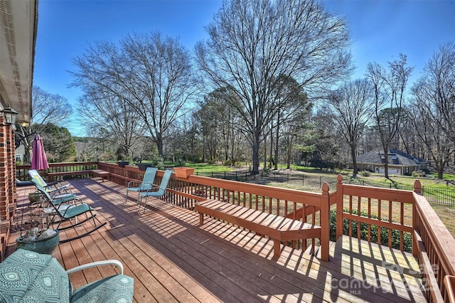 view of wooden deck