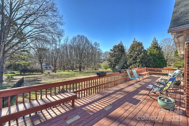 view of wooden terrace