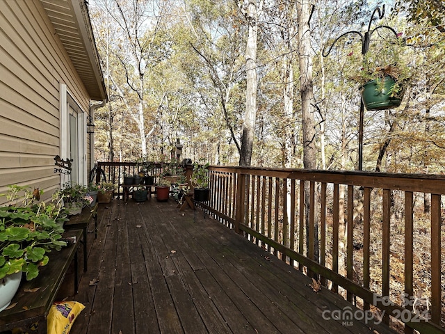 view of wooden deck