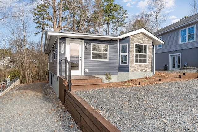 view of front of house with french doors