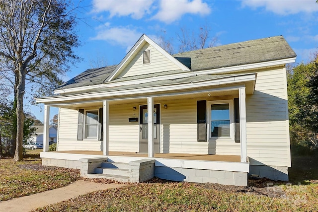 view of front of house with covered porch