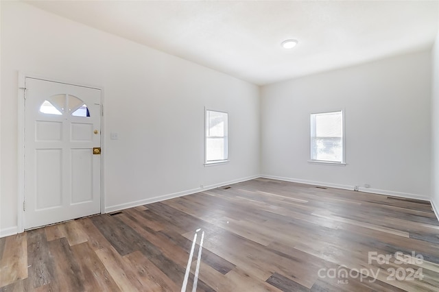 entrance foyer with wood-type flooring