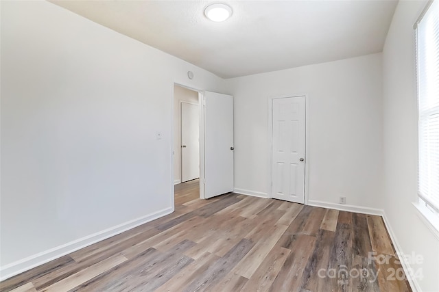 empty room featuring light hardwood / wood-style floors