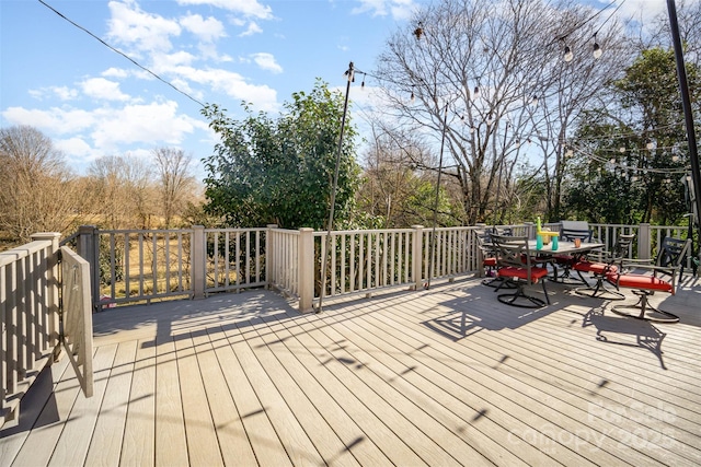 view of wooden deck