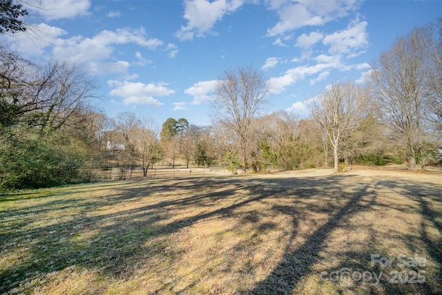 view of yard with a rural view