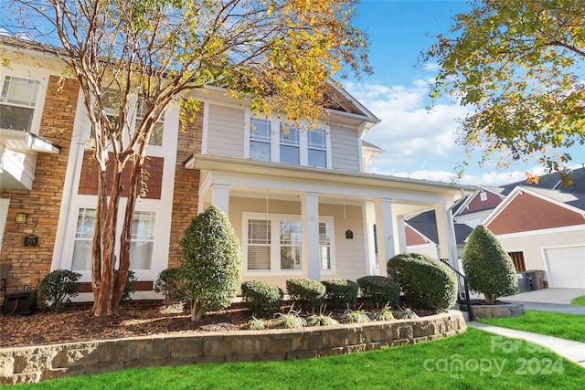 view of front of home featuring a garage