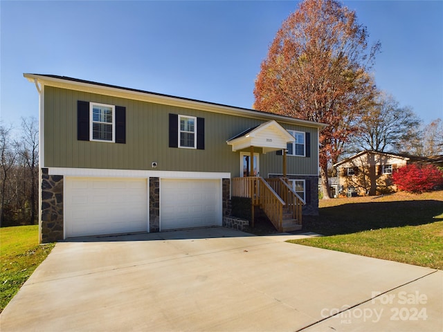 split foyer home with a garage