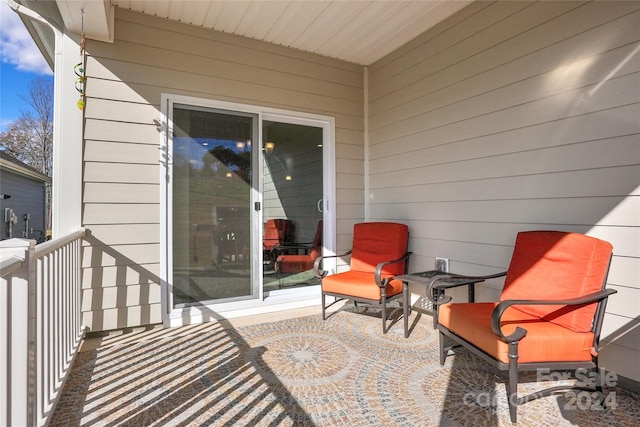 view of patio with a balcony