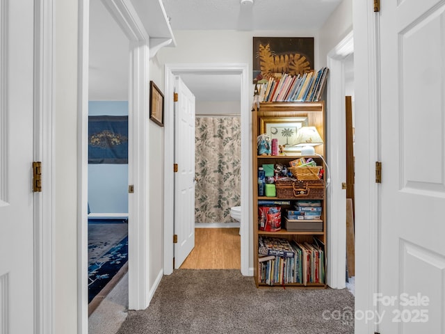 corridor featuring carpet flooring