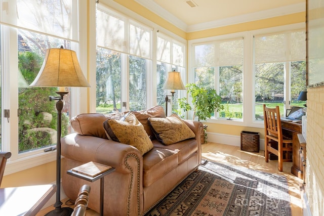 view of sunroom