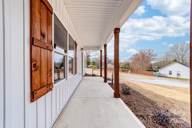 view of patio / terrace featuring covered porch