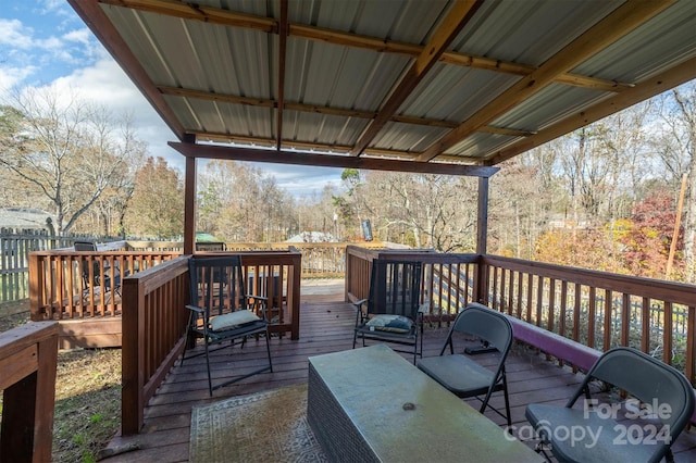 view of wooden deck