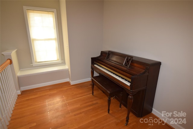 miscellaneous room featuring light hardwood / wood-style flooring