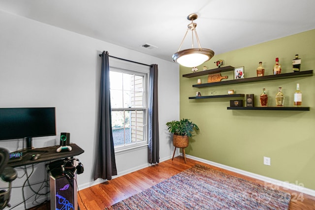 interior space featuring hardwood / wood-style flooring