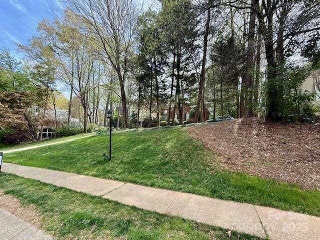 view of home's community featuring a lawn