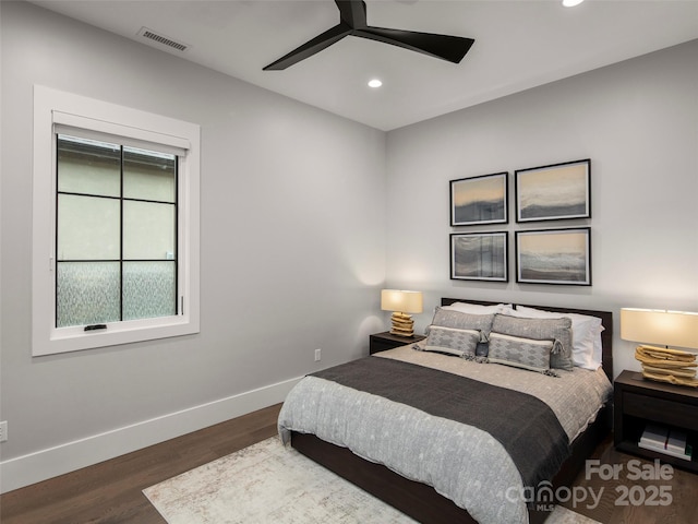 9 Haverhill Way, Arden, NC 28704 - bedroom featuring recessed lighting, wood finished floors, baseboards, and ceiling fan