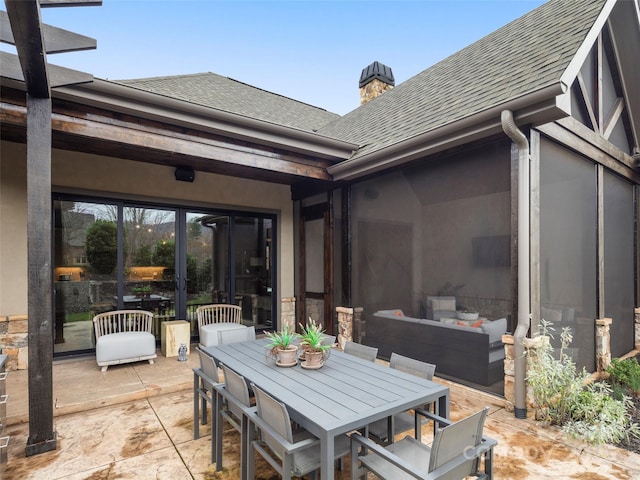 9 Haverhill Way, Arden, NC 28704 - view of patio / terrace with outdoor dining space and french doors