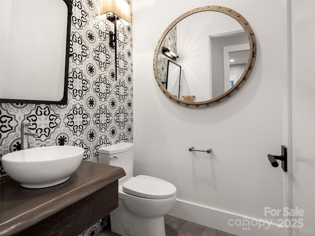 9 Haverhill Way, Arden, NC 28704 - bathroom featuring a sink, toilet, and tile patterned floors