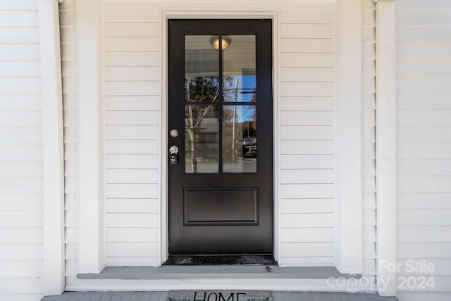 view of doorway to property