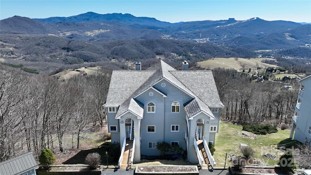 510 Elderberry Ridge Rd Unit E101, Banner Elk, NC 28604 - view of front of house with a chimney and a mountain view