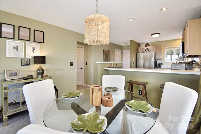510 Elderberry Ridge Rd Unit E101, Banner Elk, NC 28604 - dining space with a chandelier and recessed lighting