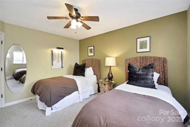 510 Elderberry Ridge Rd Unit E101, Banner Elk, NC 28604 - bedroom with carpet floors, ceiling fan, and baseboards