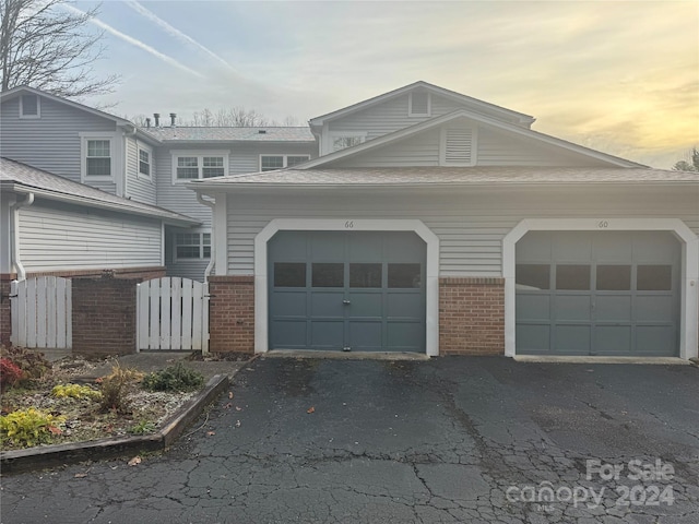 view of front of house featuring a garage