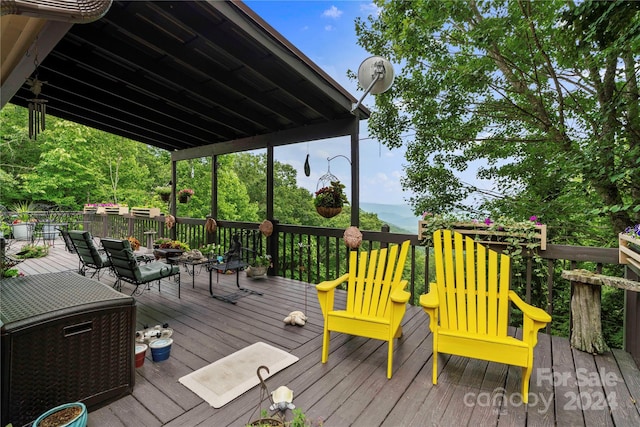 view of wooden deck