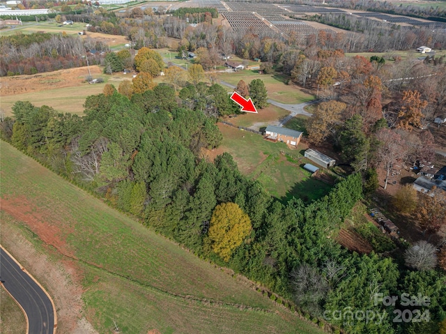 bird's eye view featuring a rural view