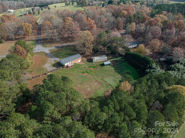 drone / aerial view with a rural view