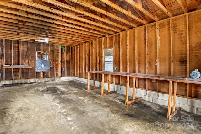 miscellaneous room with concrete flooring