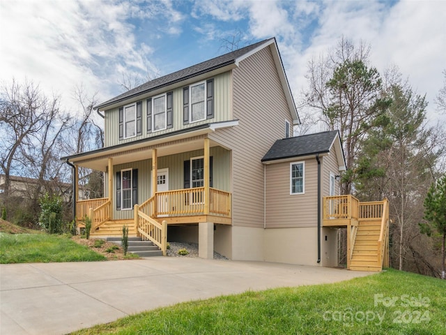 view of front of house with a porch