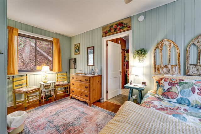 bedroom featuring hardwood / wood-style flooring