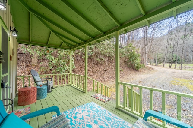 deck featuring a gazebo