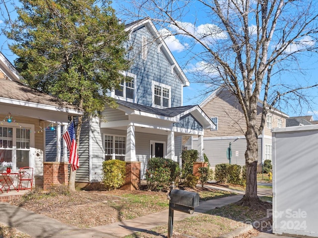 view of front of home with a porch