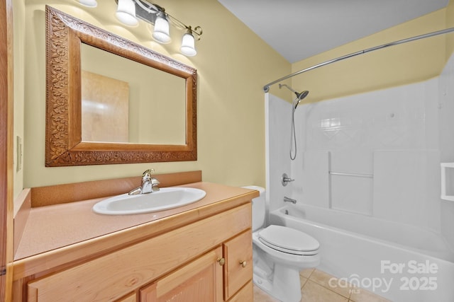 417 Quiet Forest Ln, Sylva, NC 28779 - full bath with tile patterned floors, vanity, toilet, and  shower combination