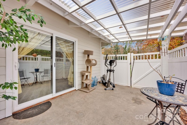 view of patio / terrace with a pergola