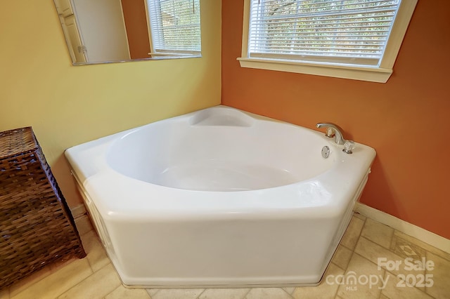 bathroom featuring a tub