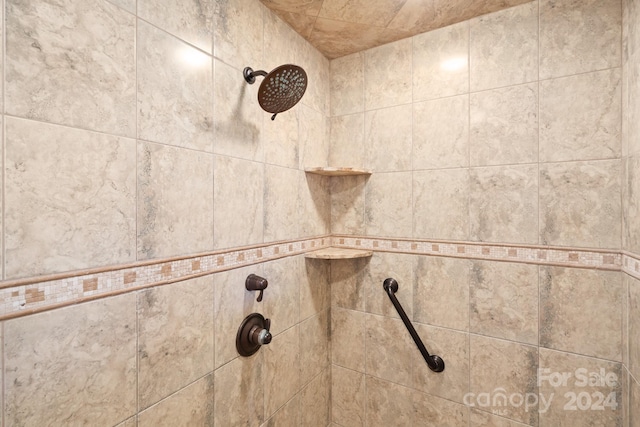 details with tiled shower