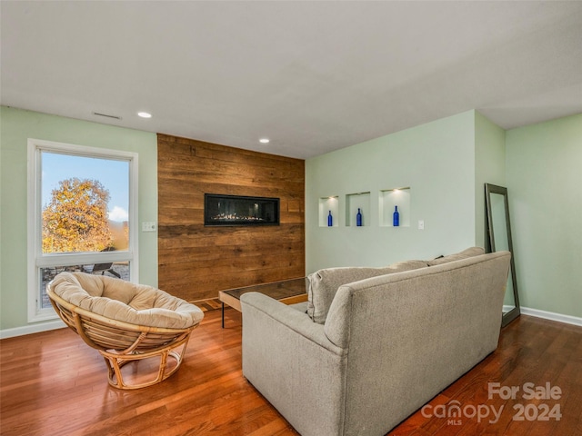 living room featuring hardwood / wood-style floors