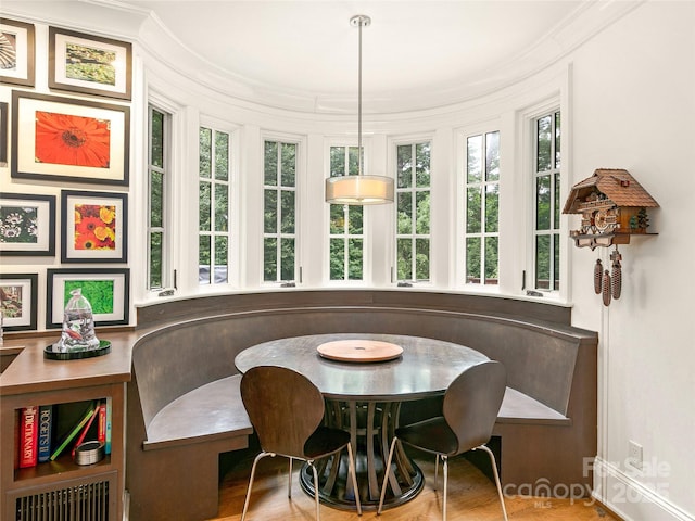 sunroom with breakfast area