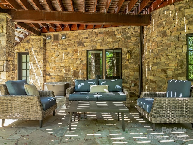 view of patio / terrace featuring an outdoor hangout area