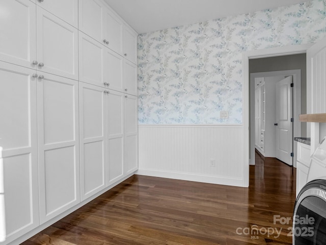 interior space featuring dark hardwood / wood-style flooring