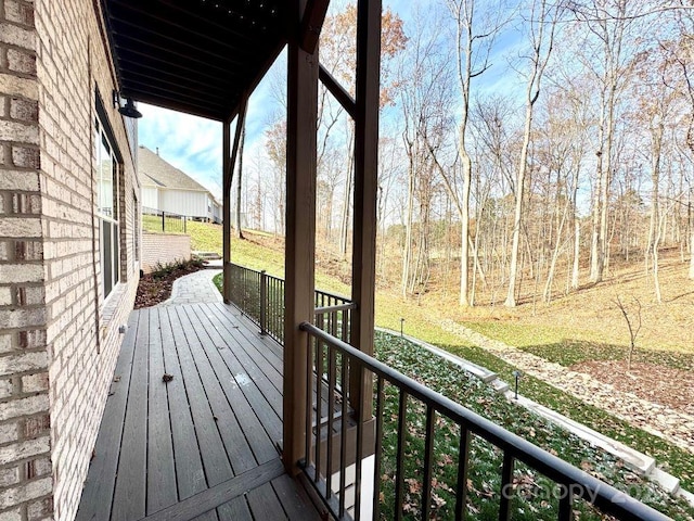 view of wooden terrace