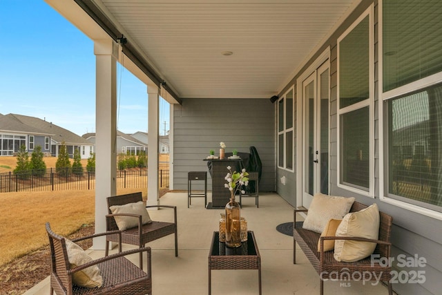 view of patio with outdoor lounge area