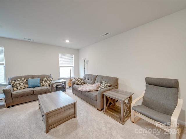 view of carpeted living room