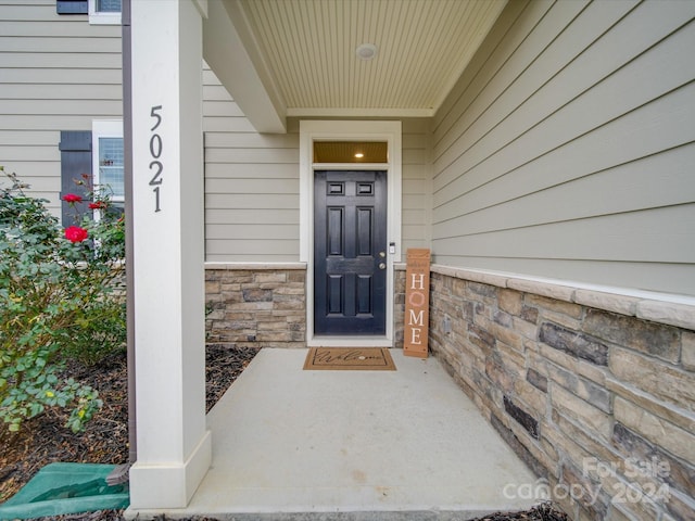 view of doorway to property