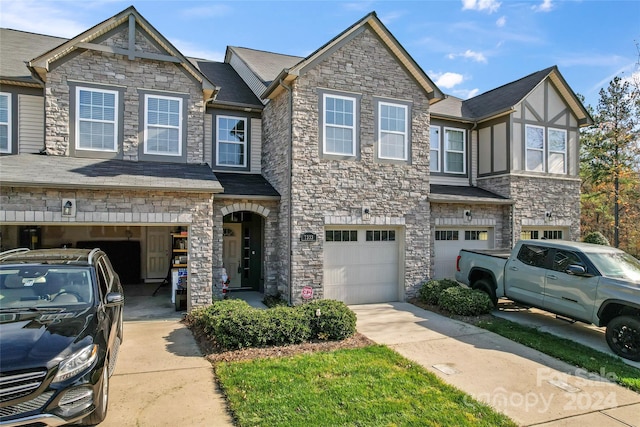 view of property with a garage