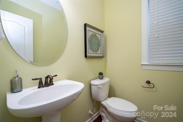 bathroom featuring toilet and sink