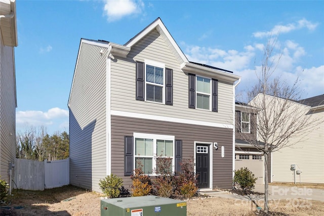 view of front of house featuring a garage